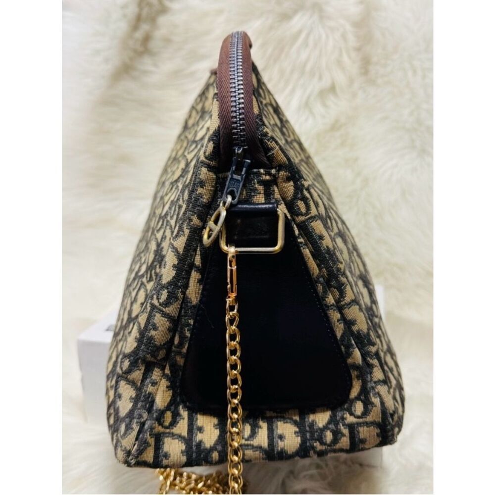 Dior Navy Monogram Trotter/Oblique Diorissmo Messenger Crossbody Bag. Authentic - Picture 15 of 16